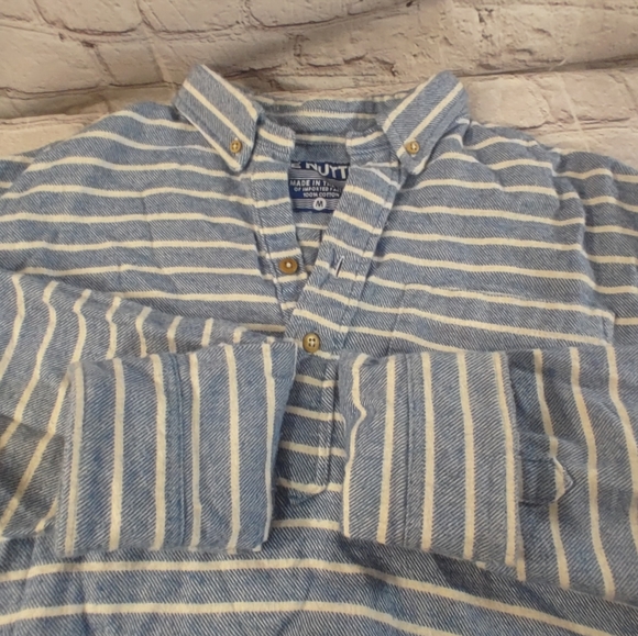 The Nutter by Chubbies Tunic Pullover Striped Tunic Nautical Shirt Blue White M - Picture 9 of 13